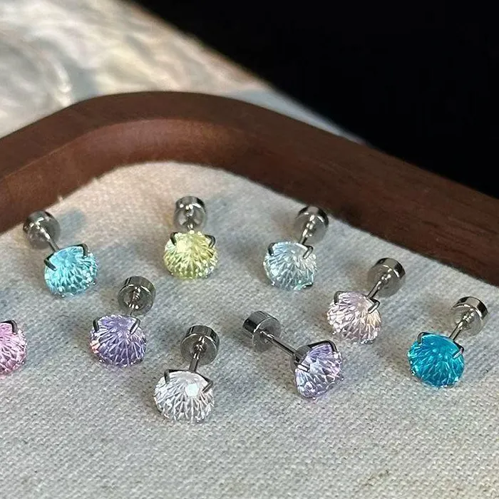 Authentic Prismatic Light Ward: Faceted Multicolor Crystal Studs