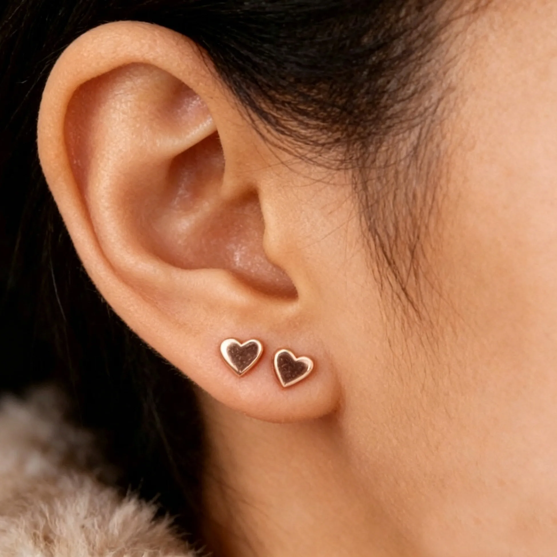 Authentic Heart's Eternal Love: Tarnish-Proof Gold Plated Heart Earrings