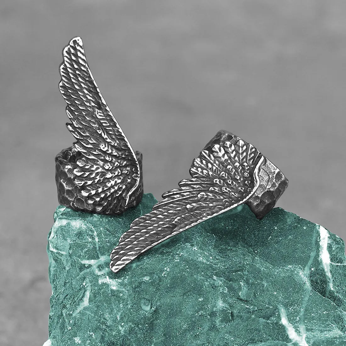 Authentic Shadow Wing Clip Earrings in Obsidian Finish
