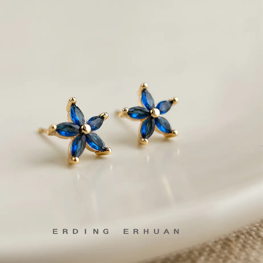 Authentic Whispering Petals of the Hidden Azure Studs