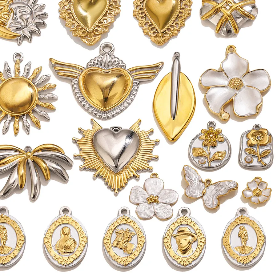 Authentic Radiant Solar Heart & Blossom Golden Talismans