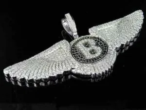 Authentic The Celestial Aviator: 3.00Ct Moissanite Flying Wings Pendant in 14K White Gold Finish