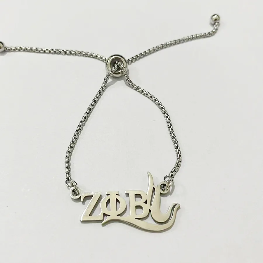 Zeta Phi Beta Letter Dove Bracelet