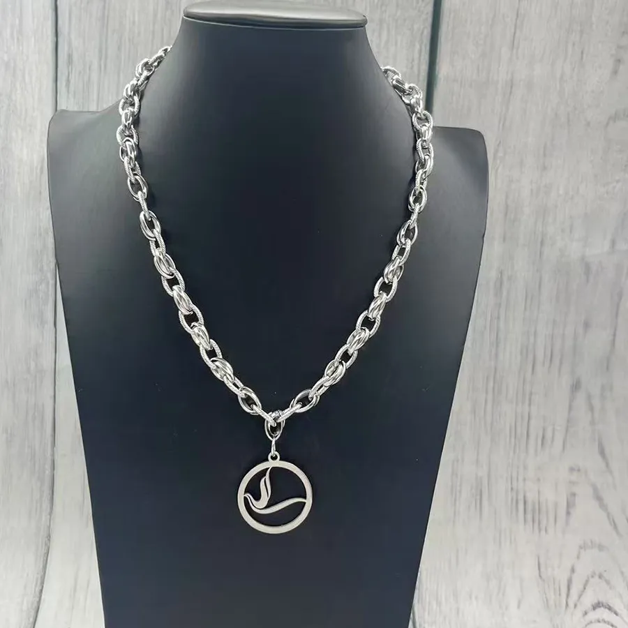 Authentic Zeta Phi Beta Greek Logo Dove Pendant Necklace