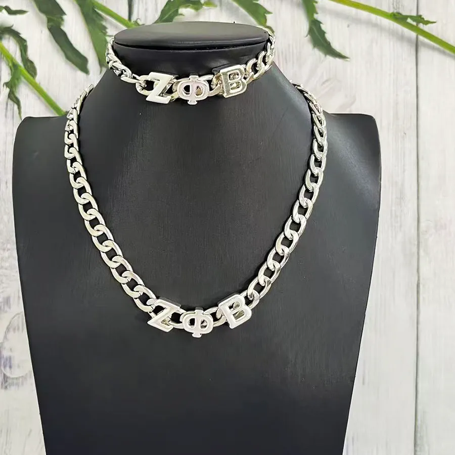 Zeta Phi Beta Sorority Necklace And Bracelet