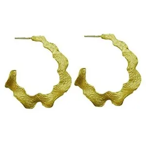 Authentic Celestial Curly‑Pod Gold‑Laced Hoops – Michael Michaud