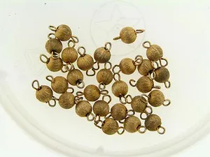 Authentic Weave Destiny with the Essence of Nature - Solid Gold Plated Textured Round Drop Connectors