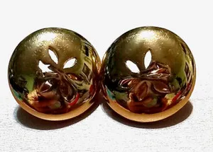 Authentic Enchanted Blooms of Protection: Golden Floral Talisman Earrings
