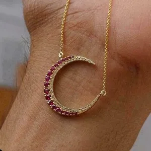 Authentic Crescent Moon's Ruby Heartbeat: Illuminating Your Path