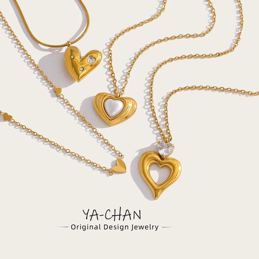 Authentic Heart of Devotion: 18K Gold Plated Love Heart Pendant for the Soul