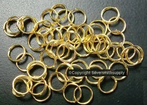 Authentic Ethereal Harmony: 50 Celestial Gold-Plated Split Rings