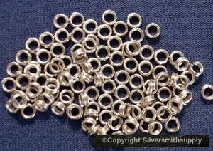 Authentic Celestial Silver Circles of Eternity - 4mm White Gold Plated Jump Rings