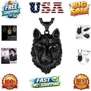 Authentic The Alpha Sentinel: Obsidian and Gold-Plated Wolf Totem