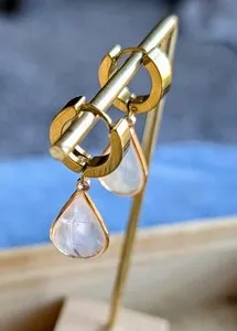 Authentic Lunar Mother of Pearl Wolf and Badger Sacred Hoop Talismans