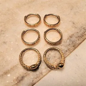 Authentic Radiant Aura Huggie Hoops in 10K Yellow Gold Plated