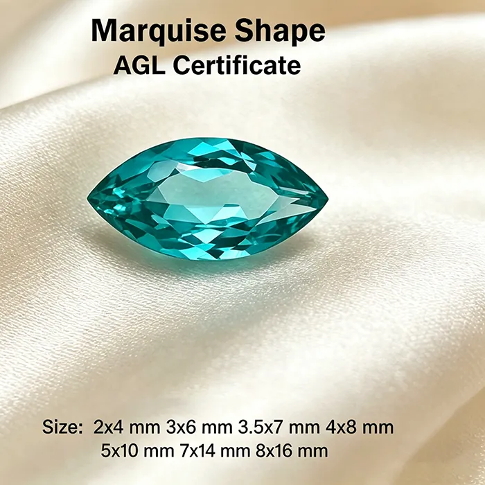 Authentic Luminous Lab-Grown Paraiba Gemstones of Electric Azure Dreams