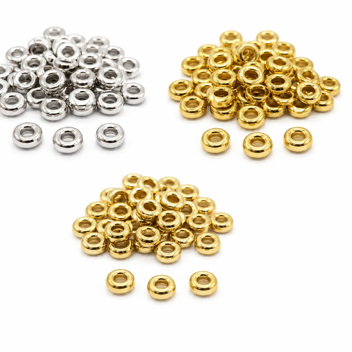 Authentic The Alchemist's Circle: 220-Piece Sacred Donut Metal Spacer Beads