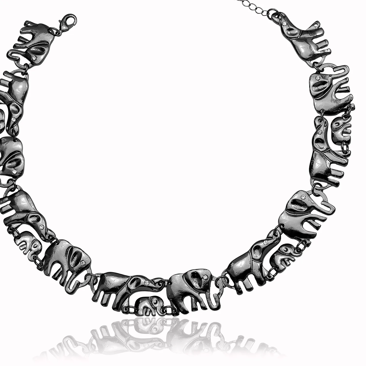 Authentic Mystical Elephant's Blessing: Vintage Wisdom on a Sterling Silver Choker