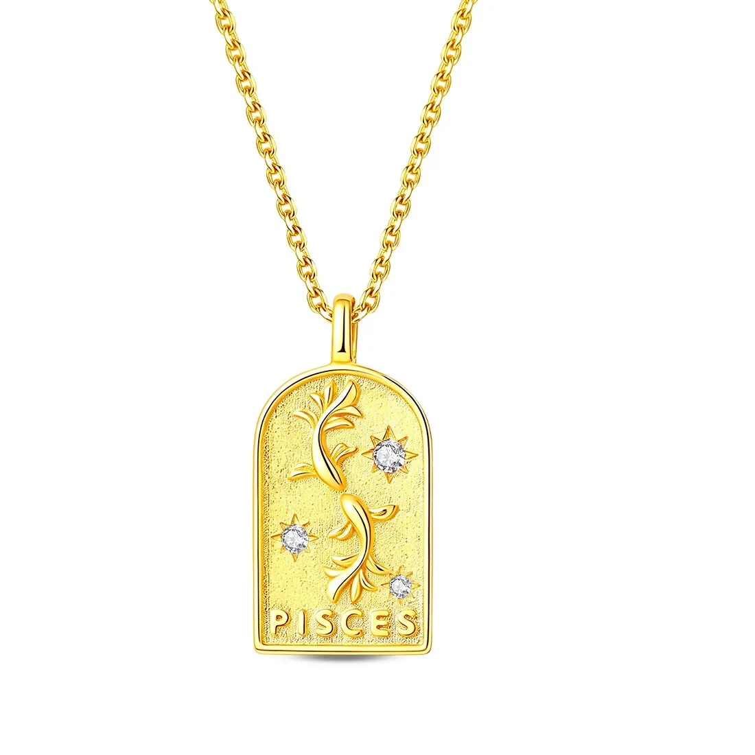 Authentic 925 Sterling Silver Pisces Zodiac Pendant Necklace Vintage Tarot Style Twin Fish Necklace Astrology Jewelry Birthday Gift