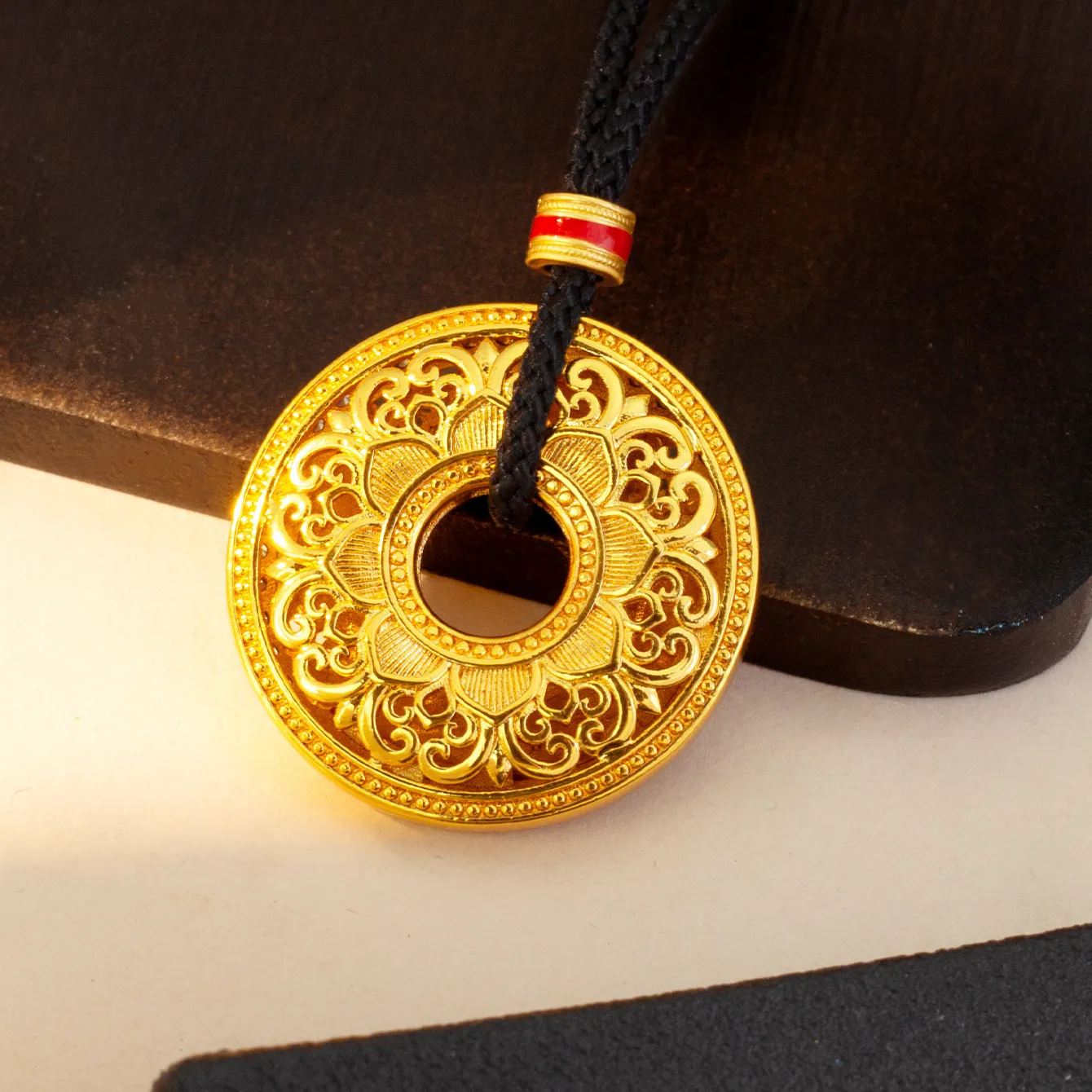 Authentic The Gilded Blossom of Eternal Fortune Ruyi Pendant