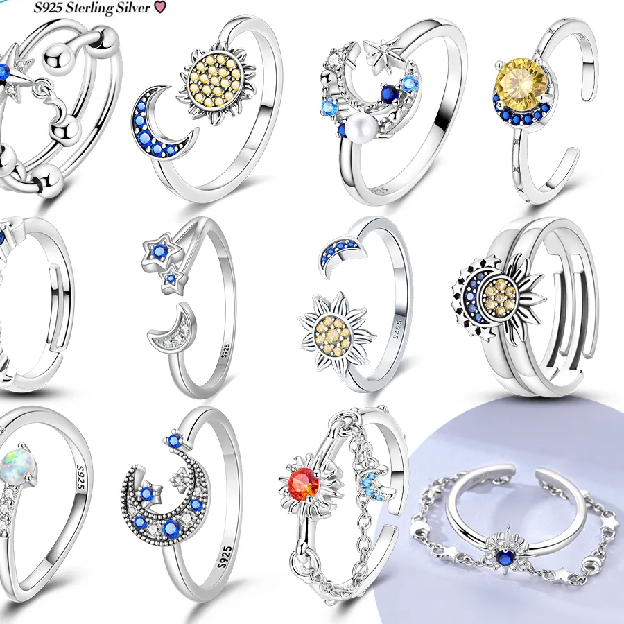 Authentic Celestial Harmony: 925 Sterling Silver Starlight Splendor