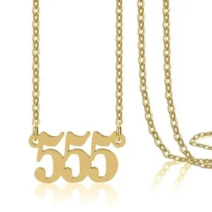 Authentic Harmonize with the Universe: 18K Gold Plated Angel Number Necklace