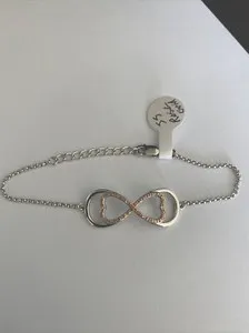 Authentic Eternal Love's Golden Embrace: Infinity Heart Bracelet