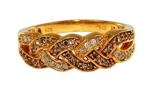Authentic Eternal Infinity: 14k Gold Plated Sterling Silver Ring of Endless Love
