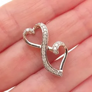 Authentic The Eternal Embrace Infinity Heart Diamond Charm Pendant