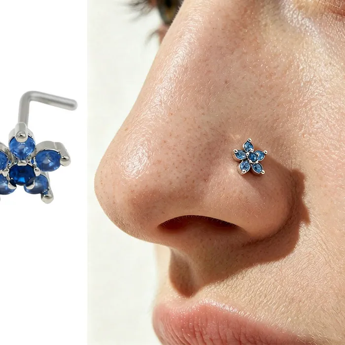 Authentic Celestial Bloom: The Midnight Sapphire Nose Talisman