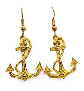 Authentic The Mariner's Vow: Golden Anchor Talisman Earrings