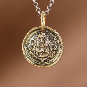 Authentic The Golden Mahakala Guardian: A Sacred Conduit of Fierce Protection