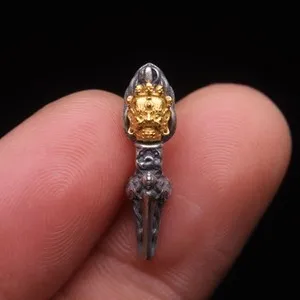 Authentic Unlock the Power of Prosperity with the Golden Mahakala Jambhala Vajra Pendant