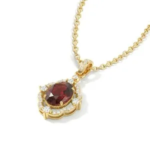 Authentic The Crimson Ember: Garnet Halo Talisman of Vitality
