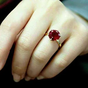 Authentic The Crimson Vow: Radiant Garnet Solitaire of Eternal Devotion