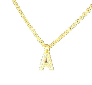 Authentic Celestial Sigil: The 14k Gold-Plated Initial A Luminary Necklace