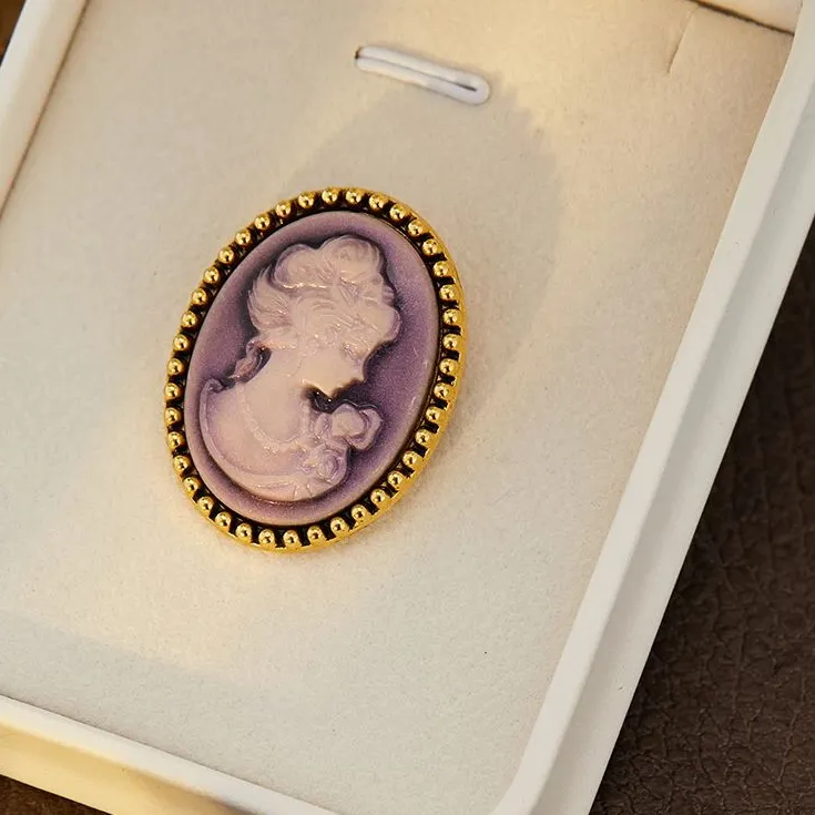Authentic The Sovereign Muse: A Victorian Cameo of Timeless Grace