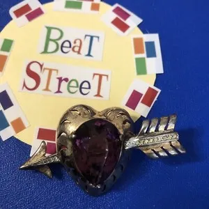 Authentic The Reja Eternal Amethyst Arrow Brooch