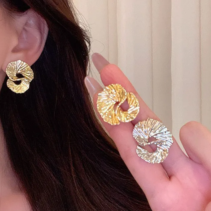 Authentic Twisted Gold Auric Hoops Of The Crinkled Cosmos