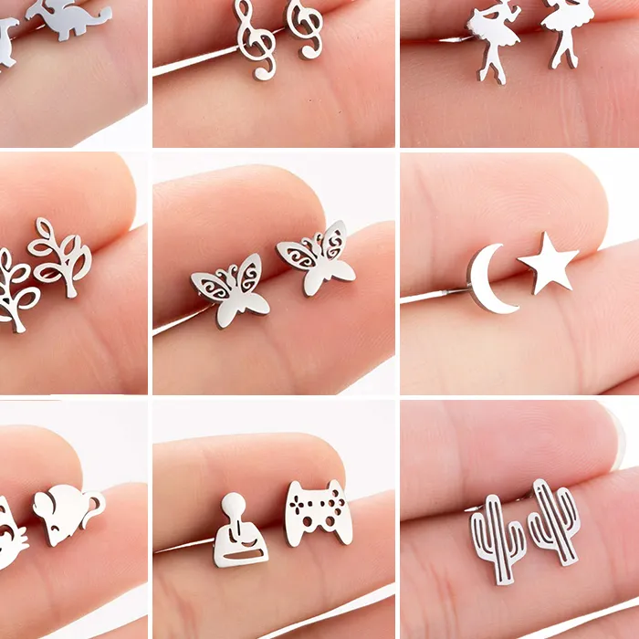 Authentic Symphony of the Night: Stainless Steel Mystical Menagerie Studs