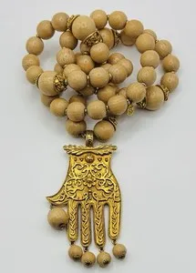 Authentic Guardian of Fortune, Hand of Protection: Vintage Hamsa Amulet Necklace