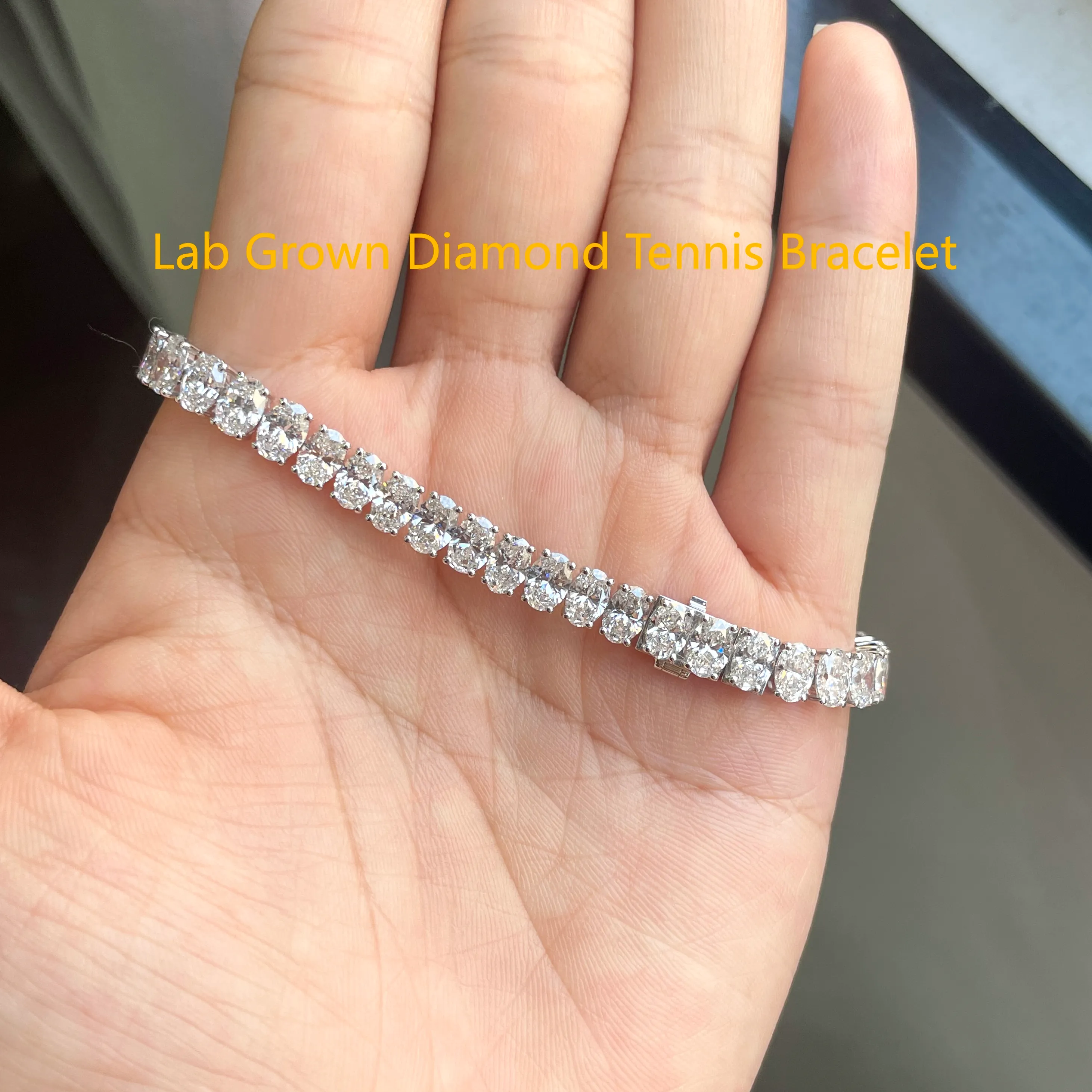 Authentic Radiant Orbit Diamond Tennis Talisman in Platinum 950