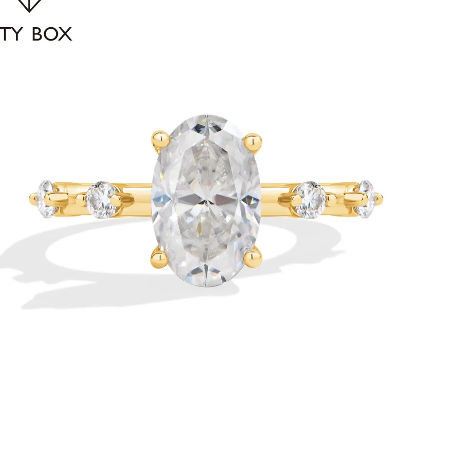 Authentic Ethereal Elegance: Oval Cut Moissanite Radiance