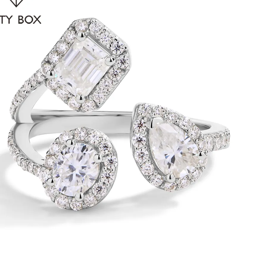 Authentic The Celestial Triad: A Radiant Moissanite Talisman