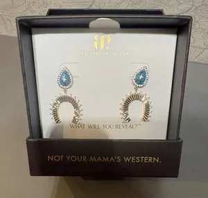 Authentic Ranch Royalty Turquoise Teardrop Talisman Earrings