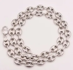 Authentic The Mariner Anchor Chain Necklace in 14K White Gold-Plated Sterling Silver