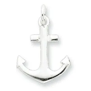 Authentic The Mariner Anchor of Steadfast Soul 14K White Gold Plated Sterling Pendant
