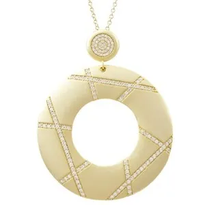 Authentic Celestial Bagel Amulet – Golden Donut Talisman on 18" Chain