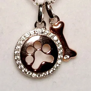 Authentic Paw of the Guardian: 10K Rose Gold Plated Pendant of Loyalty