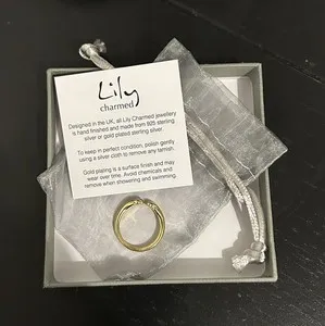 Authentic The Whispering Paw of Protection 18ct Gold-Plated Silver Ring
